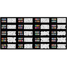 Набір багаторазових трафаретів для нігтів JFN 9