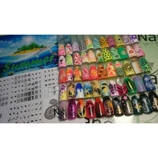 Трафарети-наклейки для nail-art Літо