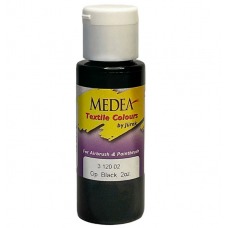 Фарба текстильна Medea 312002 Black, чорна, 60 мл 