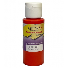 Фарба текстильна Medea 323402 Vermillion, кіновар, 60 мл 