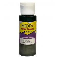 Фарба текстильна Medea 357002 Warm Gray, тепла сіра, 60 мл 
